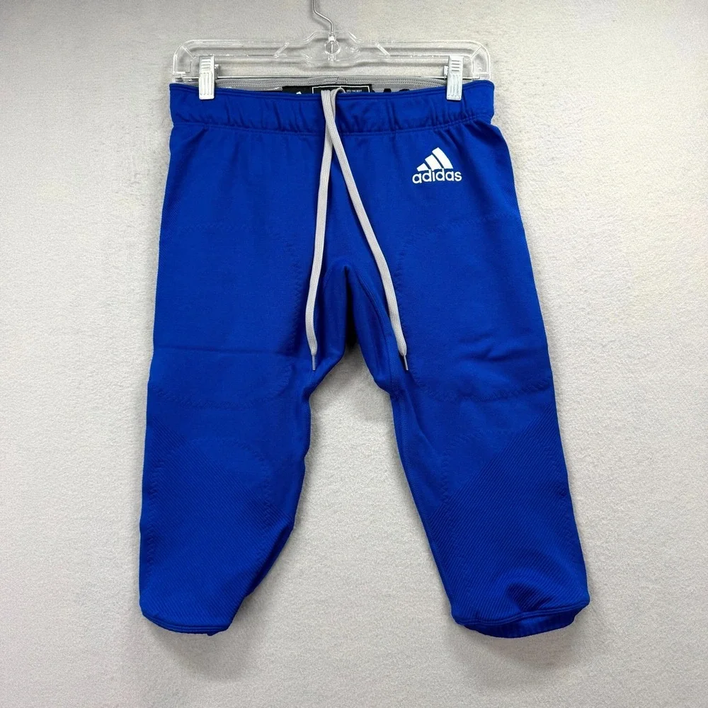Adidas Integrated Football Pants Mens XL Fits 28x16* Blue Crop Drawstring Waist